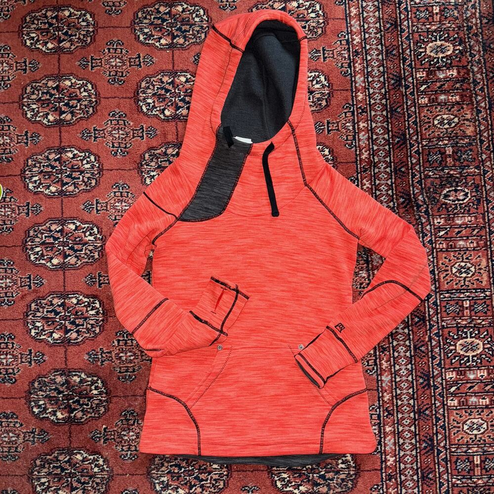 Avalanche Women's M Cozy‎ Orange Fleece Hoodie Sweatshirt